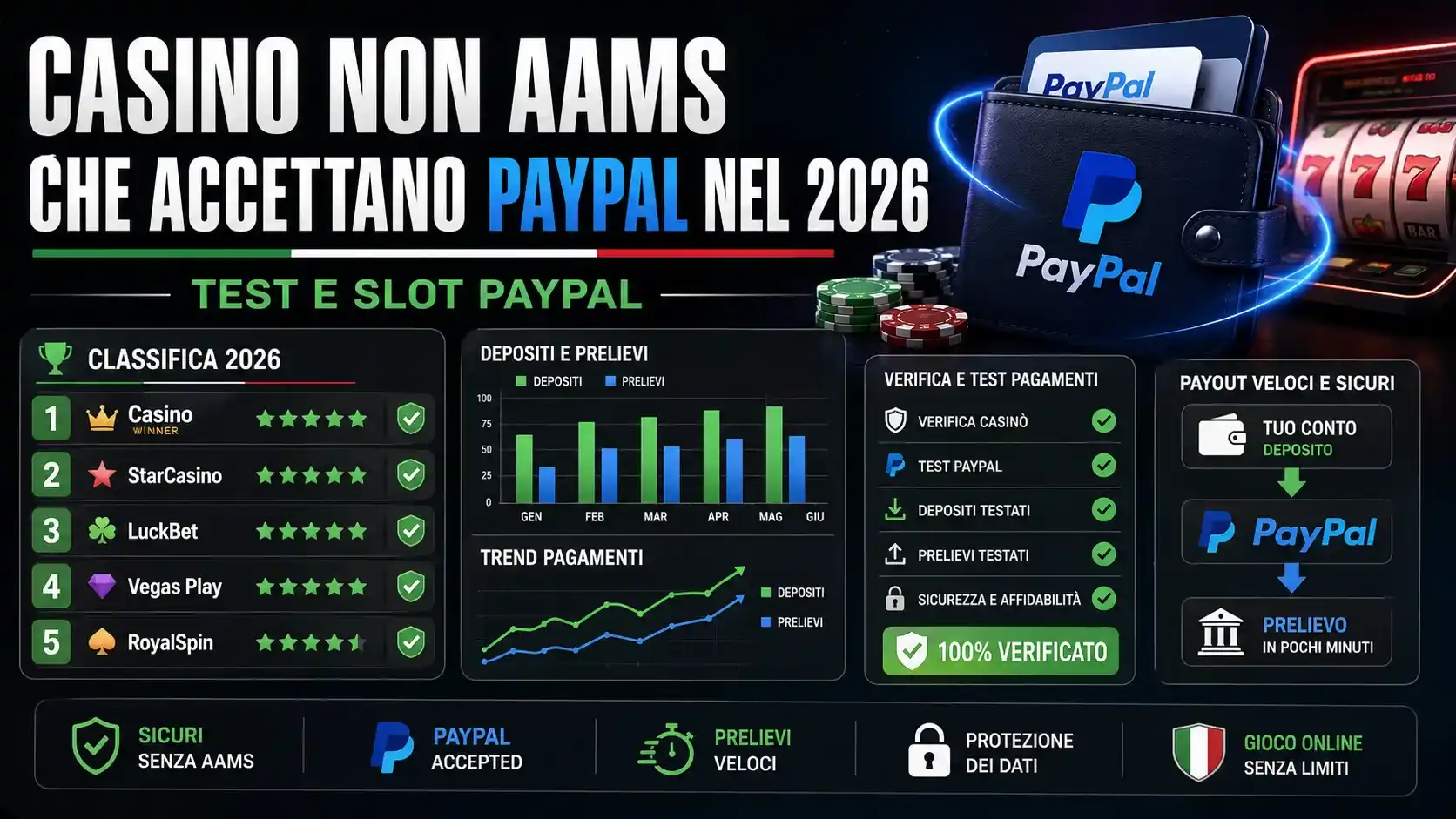 casino non aams che accettano paypal nel 2026