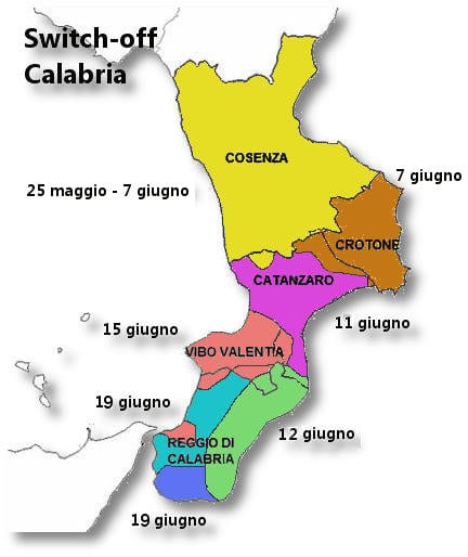 mappa Calabria switchoff