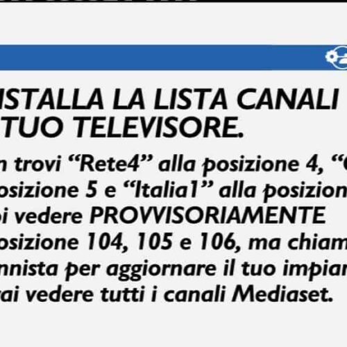 Come ritrovare i Canali Italia 1 sul Digitale Terrestre