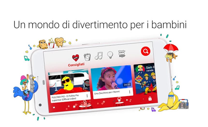 youtube kids italia app smarthpone