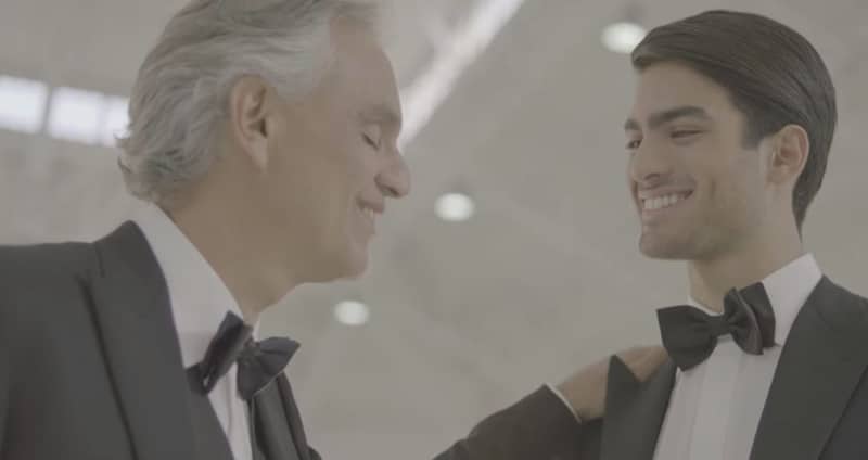 Ospiti Sanremo 2019 Andrea Bocelli e figlio