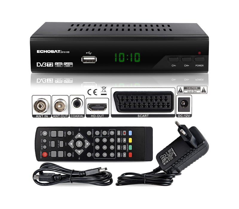 Echosat 2910 DVBT2 Ricevitore Full HD 1080P 4K